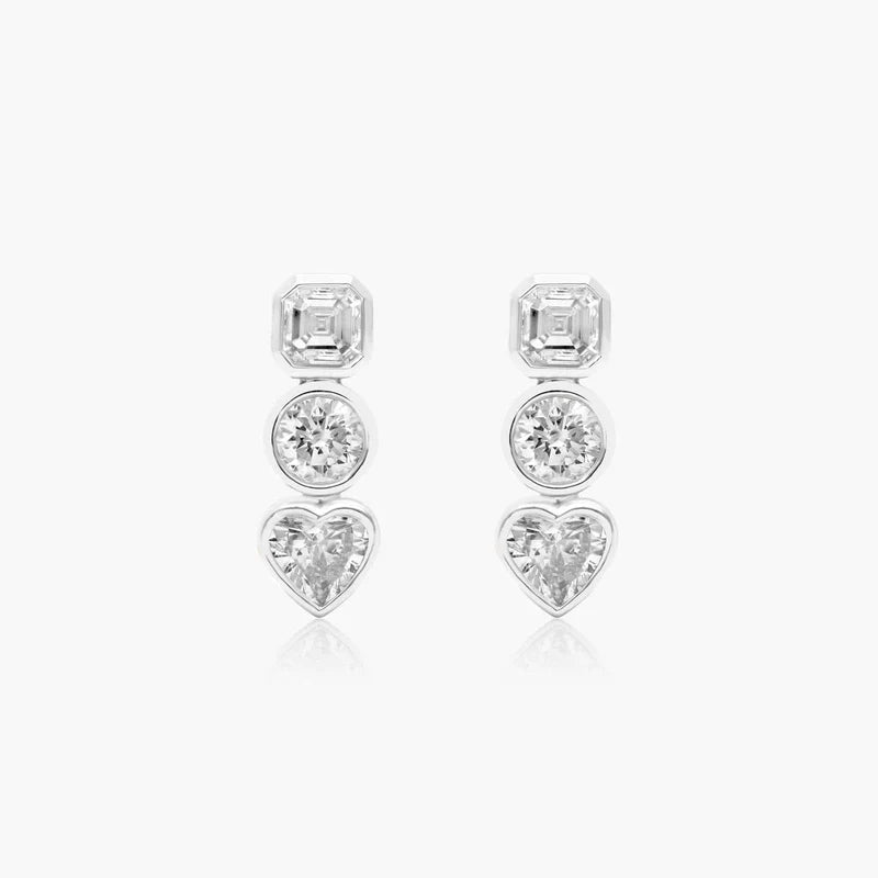 Fancy Bezel Earrings