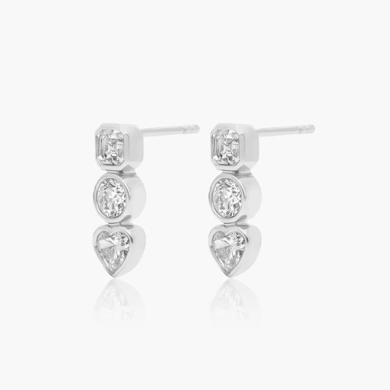 Fancy Bezel Earrings